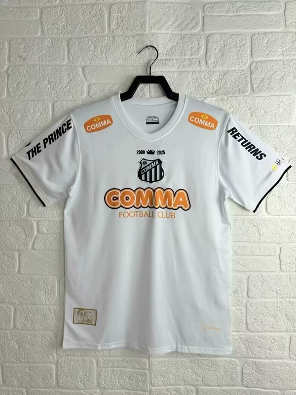 Fan Version 2009-2010 Santos Anniversary Edition Soccer Jersey Football Shirt