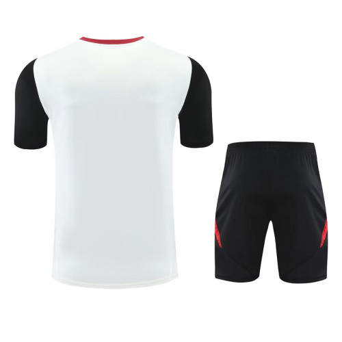 Adult Uniform 2025-2026 PSG White/Pink Soccer Training Jersey and Shorts Paris Football Kits