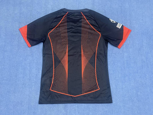 with UCL Patch Barca Camisetas de Futbol Fans Version 2025-2026 Barcelona Black/Orange Special Edition Soccer Jersey