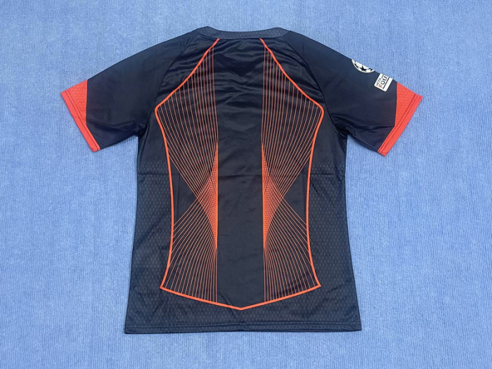 with UCL Patch Barca Camisetas de Futbol Fans Version 2025-2026 Barcelona Black/Orange Special Edition Soccer Jersey