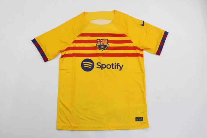 Retro Jersey 2023-2024 Barcelona Fourth Away Yellow Soccer Jersey Vintage Football Shirt