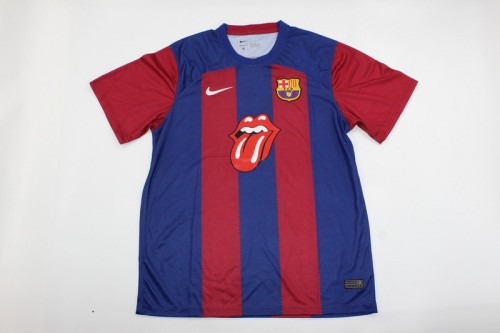 Retro Jersey 2023-2024 Barcelona X Rolling Stones Home Soccer Jersey