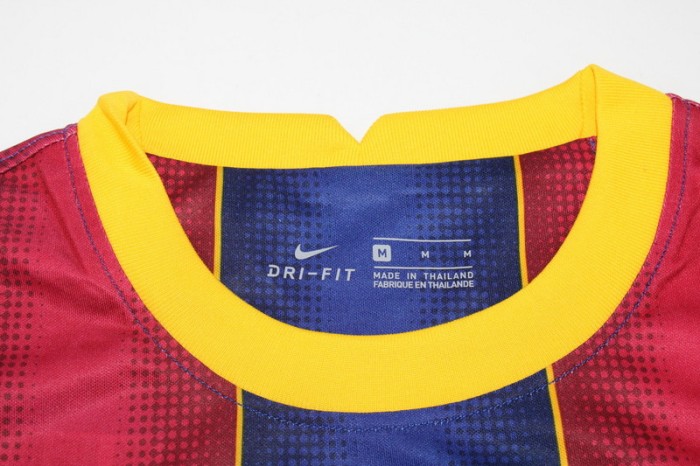with LFP Patch Retro Jersey 2020-2021 Barcelona Home Soccer Jersey Vintage Football Shirt