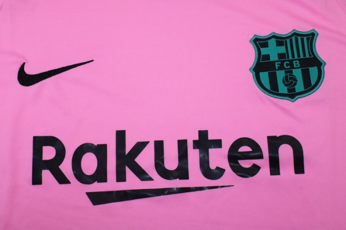 Retro Jersey 2020-2021 Barcelona Third Away Pink Soccer Jersey Vintage Football Shirt