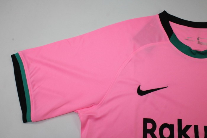 Retro Jersey 2020-2021 Barcelona PEDRI 16 Third Away Pink Soccer Jersey Vintage Football Shirt
