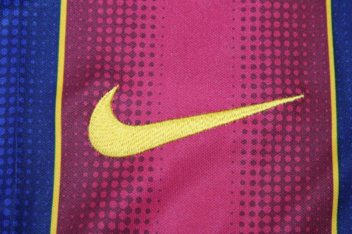 with LFP Patch Retro Jersey 2020-2021 Barcelona Home Soccer Jersey Vintage Football Shirt