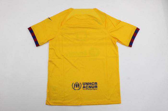 Retro Jersey 2023-2024 Barcelona Fourth Away Yellow Soccer Jersey Vintage Football Shirt