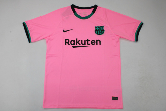 Retro Jersey 2020-2021 Barcelona Third Away Pink Soccer Jersey Vintage Football Shirt