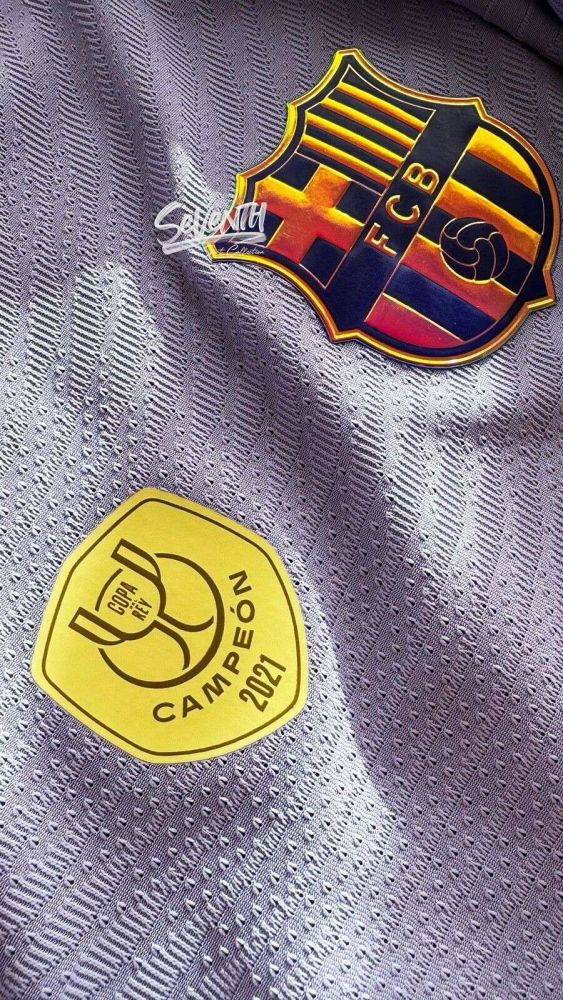with Campeon 2021+Supercopa Patch 31 Sticker Retro Jersey 2021-2022 Barcelona Away Soccer Jersey Vintage Football Shirt