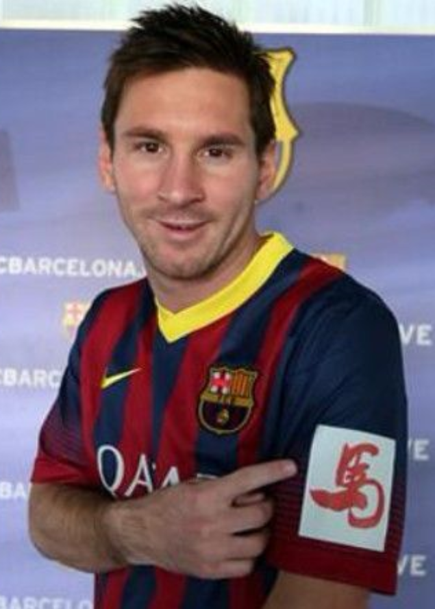 with Big LFP+马 Patch Retro Jersey 2013-2014 Barcelona MESSI 10 Home Soccer Jersey Vintage Football Shirt