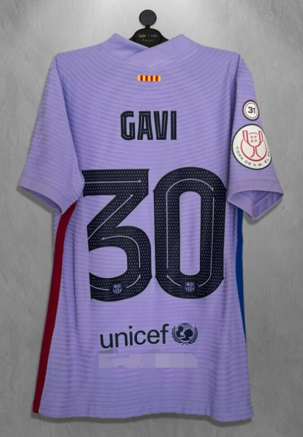 with Campeon 2021+Supercopa Patch 31 Sticker Retro Jersey 2021-2022 Barcelona GAVI 30 Away Soccer Jersey Vintage Football Shirt