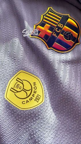 with Campeon 2021+Supercopa Patch 31 Sticker Retro Jersey 2021-2022 Barcelona GAVI 30 Away Soccer Jersey Vintage Football Shirt