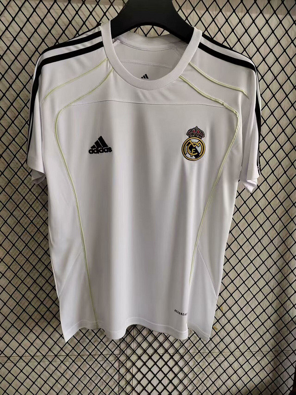 Fan Version 2025-2026 Real Madrid White Soccer Training Jersey Real Football Pre-match Shirt