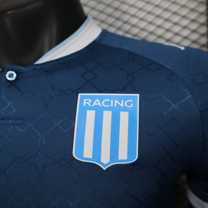 Player Version 2025-2026 Argentina Racing Club Away Soccer Jersey Football Shirt