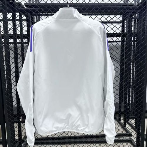 2025-2026 Germany White/Black Trench Coat Soccer Reversible Windbreaker Jacket