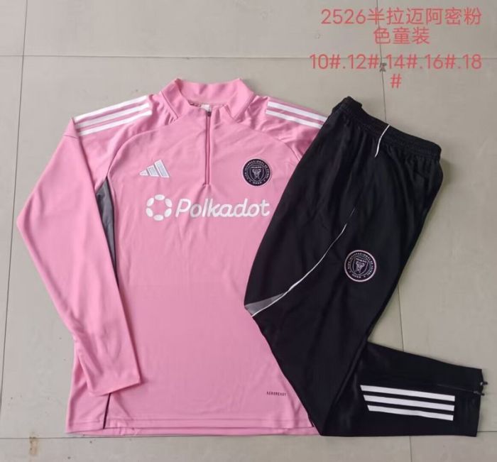 2025-2026 Inter Miami Pink Soccer Training Sweater and Pants Football Kit