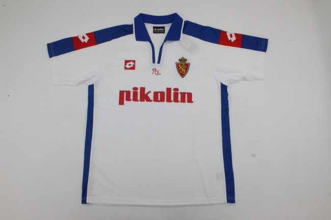 Retro Jersey 2004 Real Zaragoza Home Soccer Jersey Vintage Camisetas de Futbol