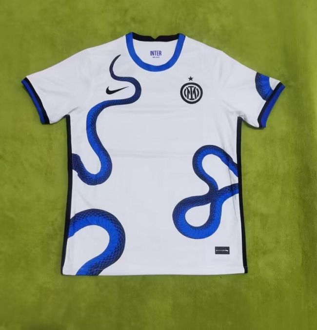 without Sponor Logo Retro Jersey 2021-2022 Inter Milan Away White Soccer Jersey Inter Vintage Football Shirt
