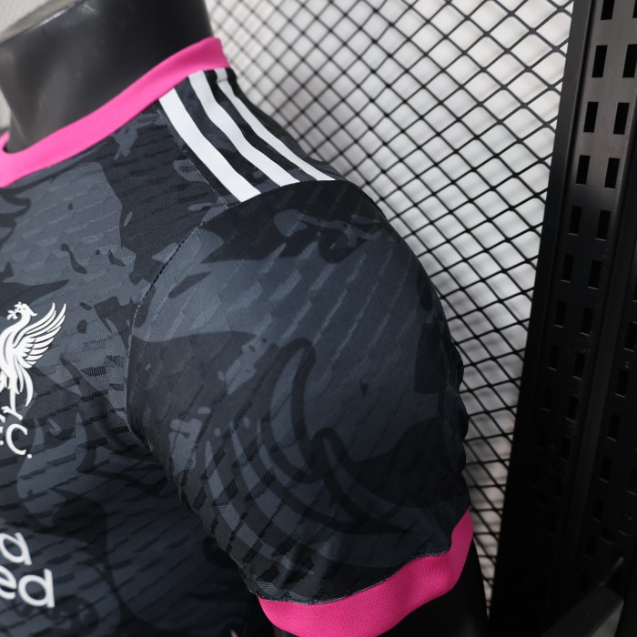 Player Version 2025-2026 Liverpool Black/Pink Special Edition Soccer Jersey Football Shirt