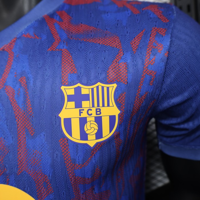 Barca Camisetas de Futbol Player Version 2025-2026 Barcelona Blue/Red Special Version Soccer Jersey