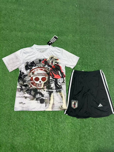 Youth Uniform Kids Kit 2025 Japan White COMIC Soccer Jersey Shorts Child Football Set