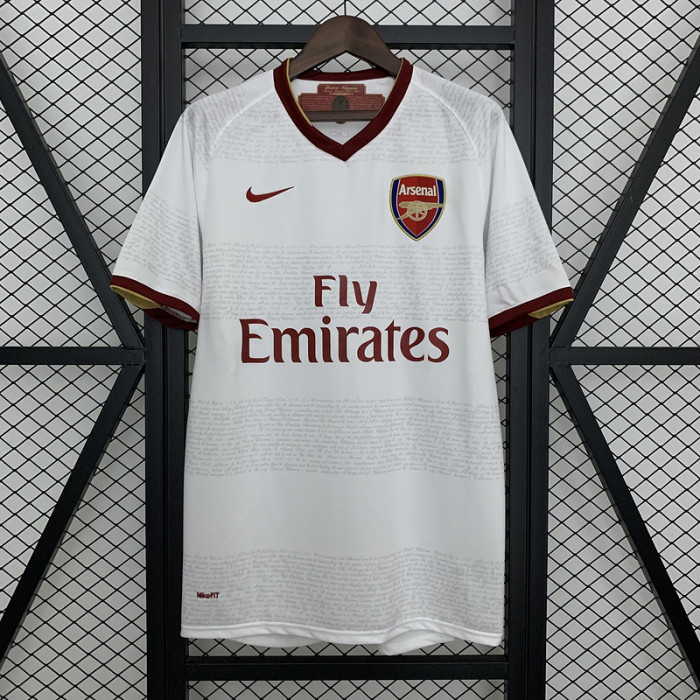 Retro Jersey 2007-2008 Arsenal Away White Soccer Jersey Vintage Football Shirt