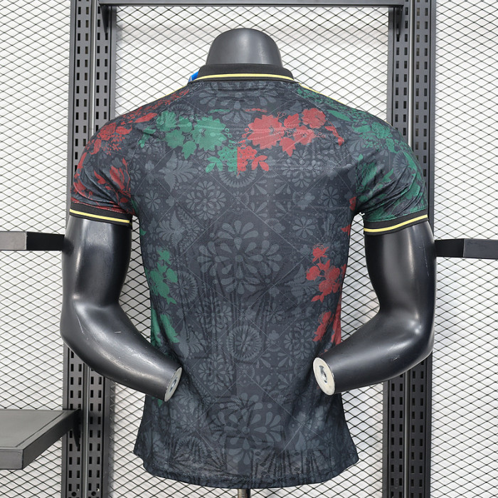 Player Version 2025 Mexico Black/Green/Red Special Version Soccer Jersey Adulto Camiseta de Futbol