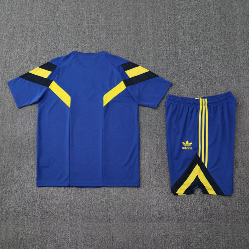 Adult Uniform 2025-2026 Boca Juniors Blue Soccer Training Jersey and Shorts Football Kits
