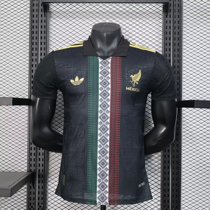 Player Version 2025 Mexico Black Special Version Soccer Jersey Adulto Camiseta de Futbol