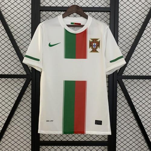 Retro Jersey 2010 Portugal Away White Soccer Jersey Vintage Football Shirt