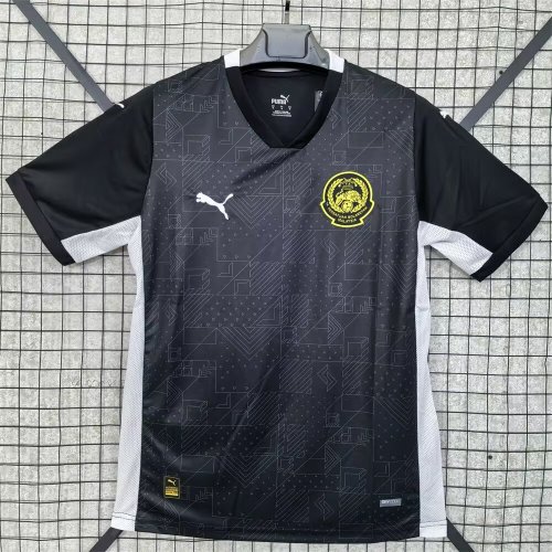 Fans Version 2025 Malaysia Away Black Soccer Jersey Football Shirt