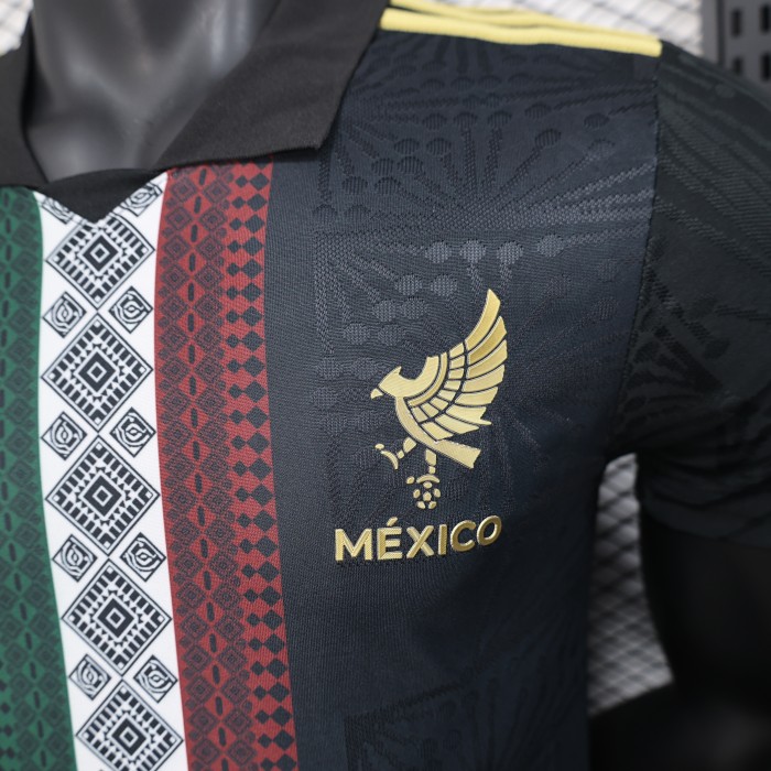Player Version 2025 Mexico Black Special Version Soccer Jersey Adulto Camiseta de Futbol