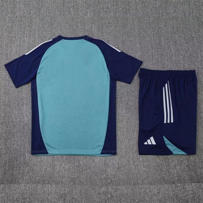 Adult Uniform 2025-2026 Club America Blue Soccer Training Jersey and Shorts Football Kits