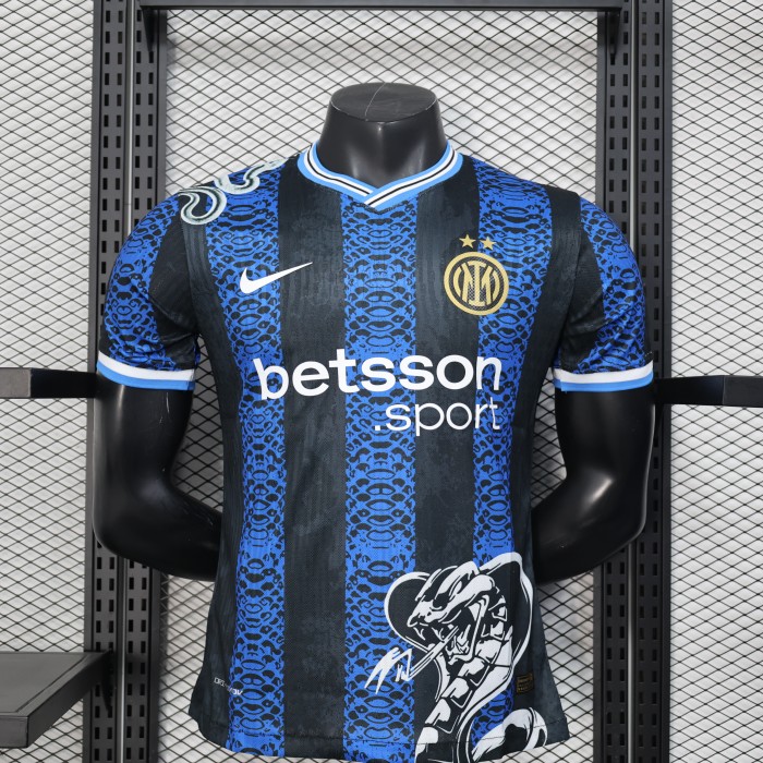 Player Version 2025-2026 Inter Milan Blue Snake Edition Soccer Jersey Football Shirt