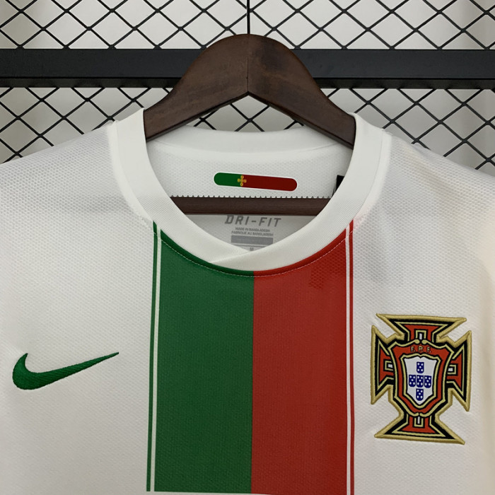 Retro Jersey 2010 Portugal Away White Soccer Jersey Vintage Football Shirt