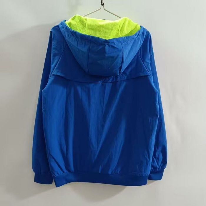2025-2026 Germany Blue Trench Coat Soccer Windbreaker Jacket