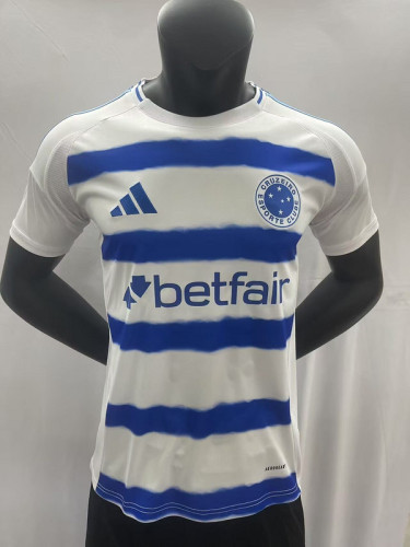 Player Version 2025-2026 Cruzeiro Away White Football Shirt Soccer Jersey