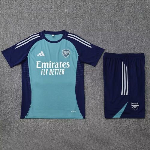 Adult Uniform 2025-2026 Club America Blue Soccer Training Jersey and Shorts Football Kits