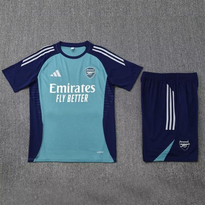 Adult Uniform 2025-2026 Club America Blue Soccer Training Jersey and Shorts Football Kits