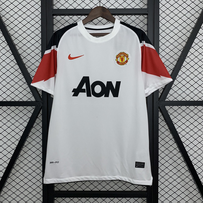 Retro Jersey 2010-2011 Manchester United Away White Vintage Soccer Jersey
