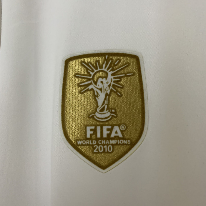 with Golden FIFA Patch Retro Jersey 2010-2011 Spain Away White Soccer Jersey Vintage Camiseta de España Football Shirt