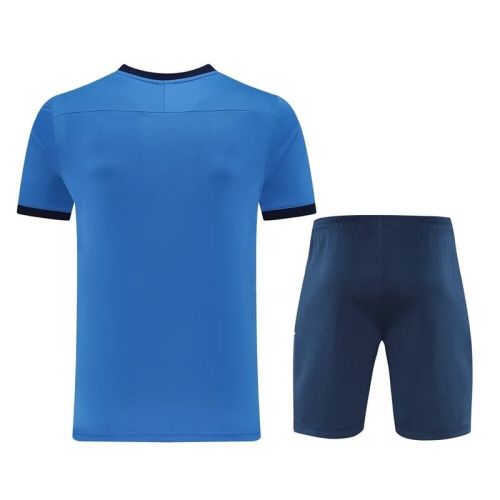 NK NB08 Blue Blank DIY Soccer Training Uniforms Men's Custom Jersey and Shorts