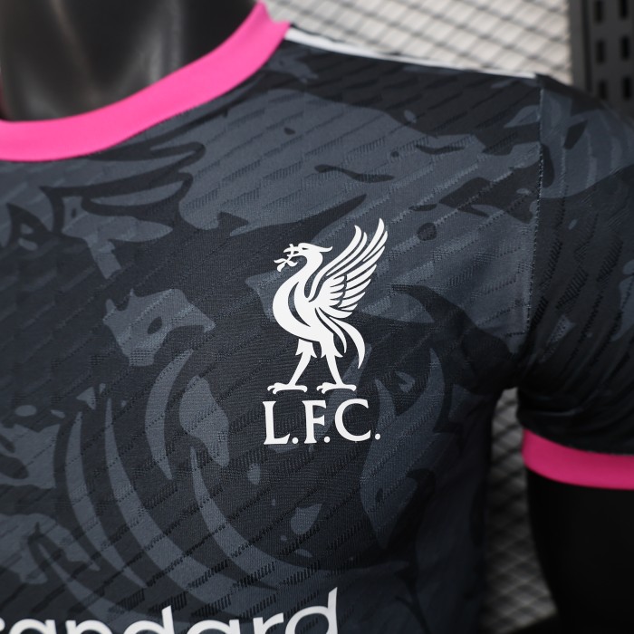 Player Version 2025-2026 Liverpool Black/Pink Special Edition Soccer Jersey Football Shirt