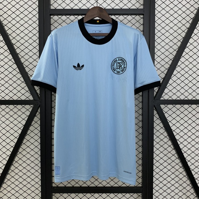 Fan Version 2025-2026 Germany Blue 125th Anniversary Soccer Jersey Football Shirt