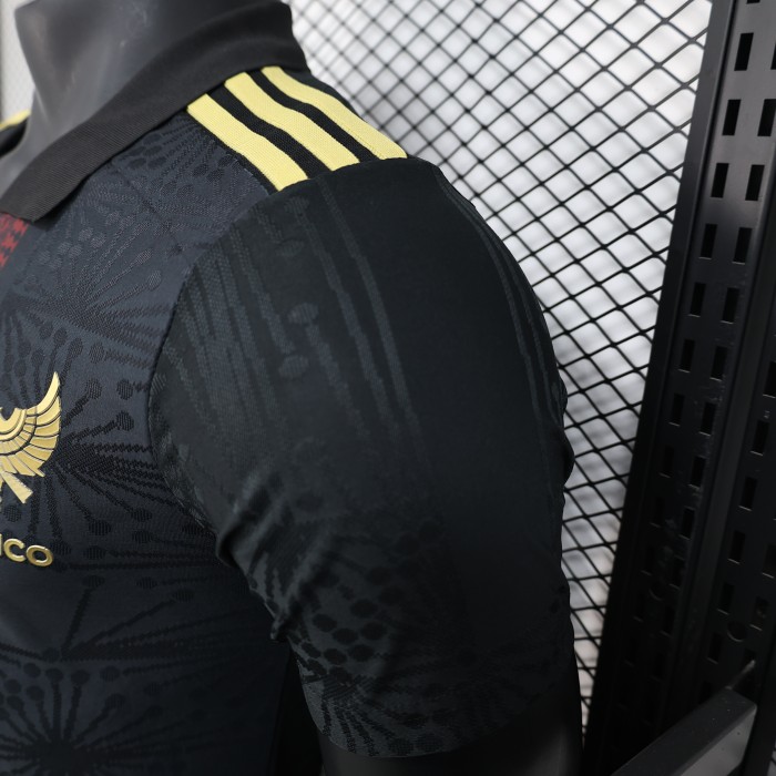 Player Version 2025 Mexico Black Special Version Soccer Jersey Adulto Camiseta de Futbol