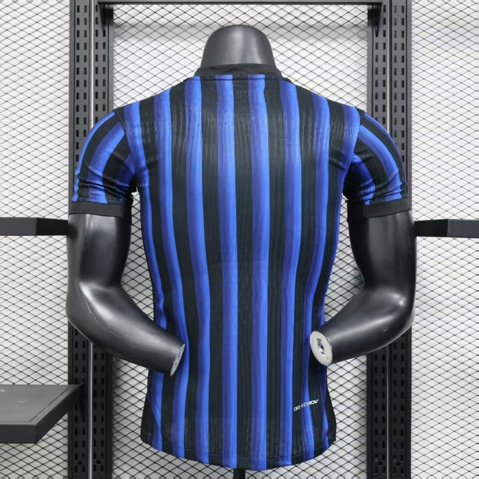 without Sponor Logo Player Version 2025-2026 Inter Milan Home Soccer Jersey Football Shirt