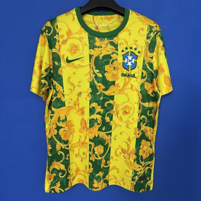 Fan Version 2025 Brazil Yellow/Green Soccer Jersey Brasil Camisetas de Futbol