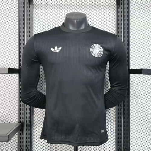 Long Sleeve Player Version 2025 Germany 125th Anniversary Soccer Jersey Black Football Shirt