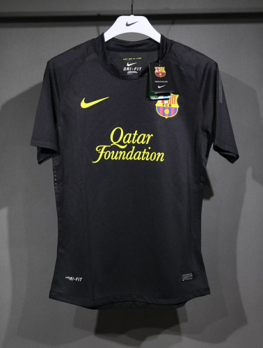 Retro Jersey Player Version 2011-2012 Barcelona Away Black Soccer Jersey Vintage Football Shirt