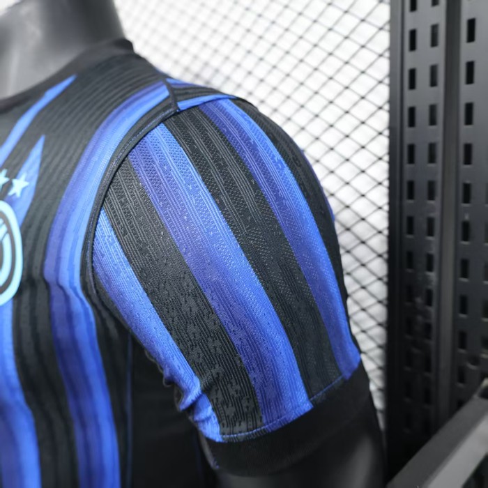 without Sponor Logo Player Version 2025-2026 Inter Milan Home Soccer Jersey Football Shirt